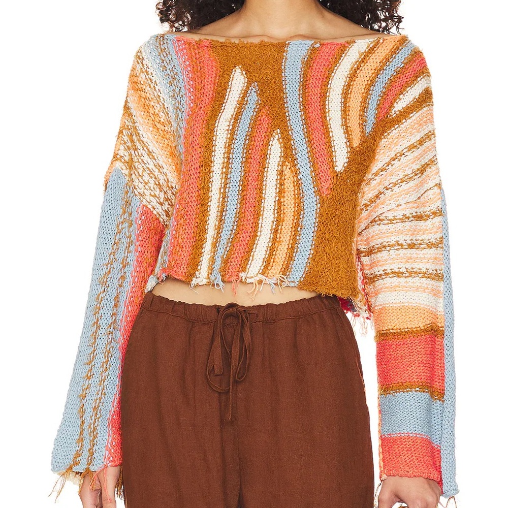 Free people Baja cropped sweater